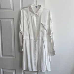****SOLD****   Missguided white button down blouse dress